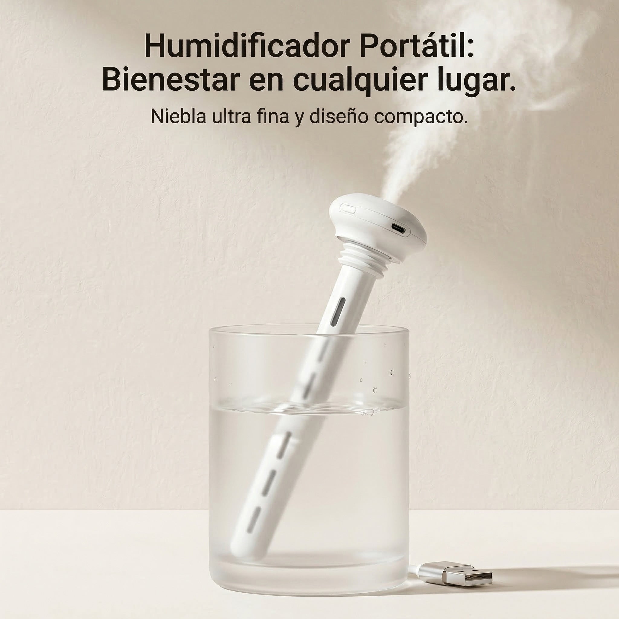 Humidificador Ultrasónico con Difusor de Aromas y Luz LED