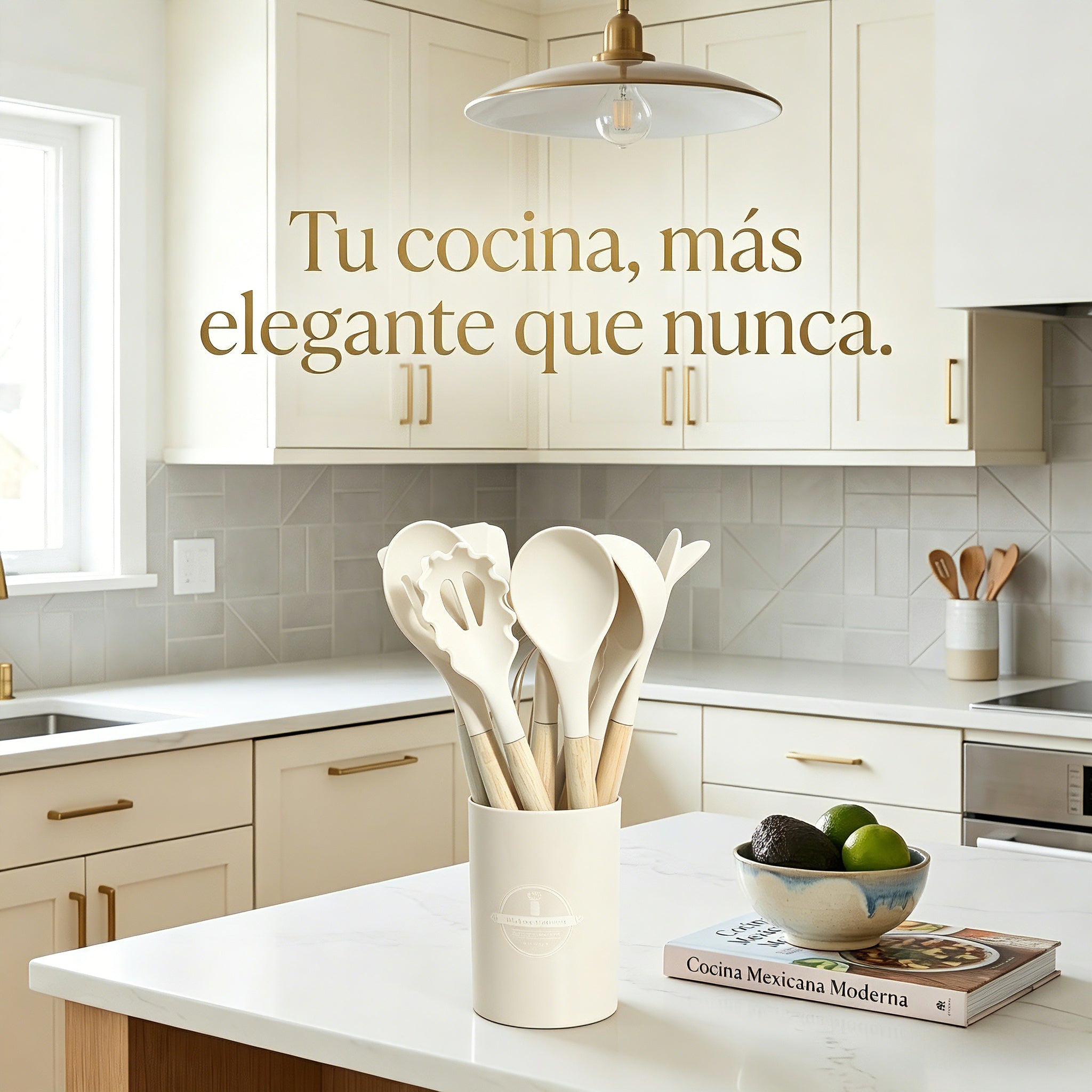 Set de 11 Utensilios de Cocina de Silicona Antiadherente