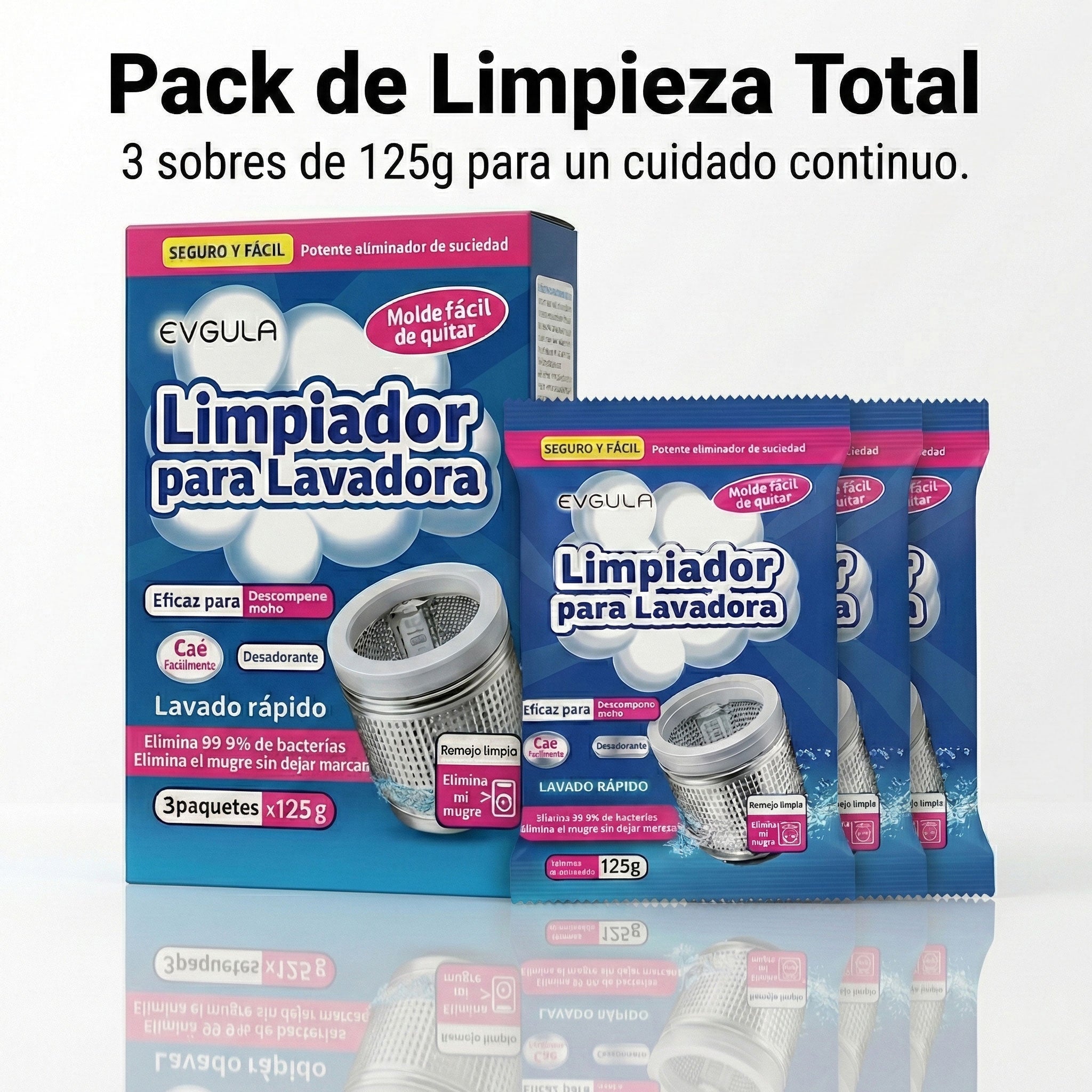 Limpiador para Lavadora Antisarro y Antimoho Limpieza Profunda